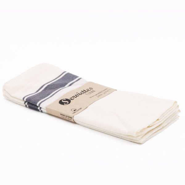 Lot de 4 Serviette de Table 40X60cm en Coton