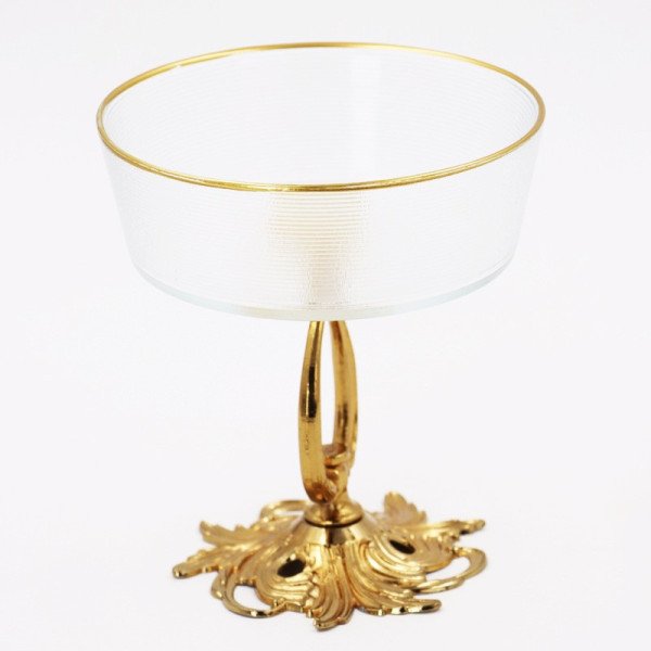 Coupelle à Crème 14cm Avec Pied en Métal Doré - CASADECO Coupelle à Crème 14cm Avec Pied en Métal Doré - CASADECO