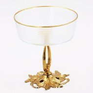 Coupelle à Crème 14cm Avec Pied en Métal Doré - CASADECO Coupelle à Crème 14cm Avec Pied en Métal Doré - CASADECO
