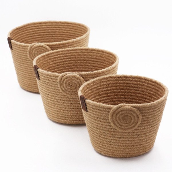 Lot de 3 Pots à Plantes en Corde Ø ( 16cm,18cm,20cm)- CASADECO Lot de 3 Pots à Plantes en Corde Ø ( 16cm,18cm,20cm)- CASADECO