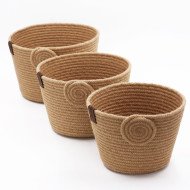 Lot de 3 Pots à Plantes en Corde Ø ( 16cm,18cm,20cm)- CASADECO