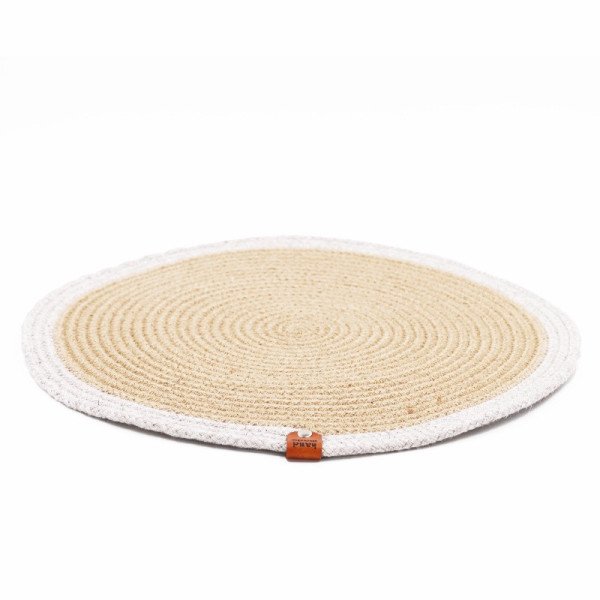 Dessous de Plat en Corde Ø 35cm avec Contour en Gris Dessous de Plat en Corde Ø 35cm avec Contour en Gris