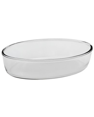 Plat à Four Ovale en verre 26x18cm - BORCAM Plat à Four Ovale en verre 26x18cm - BORCAM