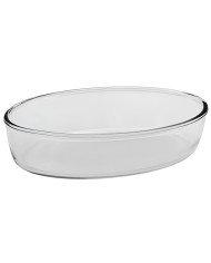 Plat à Four Ovale en verre 26x18cm - BORCAM