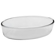 Plat à Four Ovale en verre 26x18cm - BORCAM