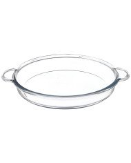 Plat à Four Rond en Verre avec Anses Ø 26cm 1.8L - BORCAM