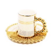 Coffret de 6 Tasses Avec Sous Tasses à Café En Céramique