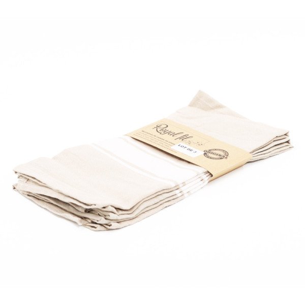 Lot de 3 Serviettes de Table 45 x 65 cm en Coton Lot de 3 Serviettes de Table 45 x 65 cm en Coton