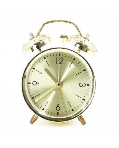 Horloge Alarme Rétro Doré avec Sonnerie Classique – Design Vintage pour Table de Nuit Horloge Alarme Rétro Doré avec Sonnerie Classique – Design Vintage pour Table de Nuit