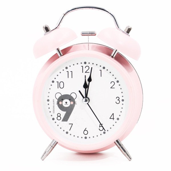 Horloge Alarme Rétro Rose avec Sonnerie Classique – Design Vintage pour Table de Nuit Horloge Alarme Rétro Rose avec Sonnerie Classique – Design Vintage pour Table de Nuit