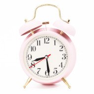 Horloge Alarme Rétro Rose avec Sonnerie Classique – Design Vintage pour Table de Nuit Horloge Alarme Rétro Rose avec Sonnerie Classique – Design Vintage pour Table de Nuit