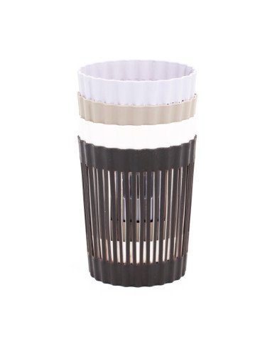 Lot de 4 pots ajourés multi-usages en plastique – Design empilable