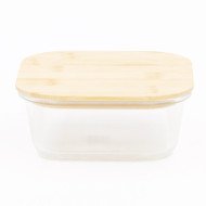 Frigo Verre carrée 500ml avec Couvercle Bambou Frigo Verre carrée 500ml avec Couvercle Bambou
