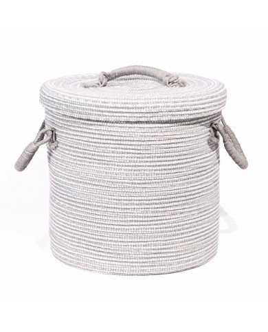 Panier en corde tressée Ø 30cm avec couvercle – Rangement pratique et décoratif
