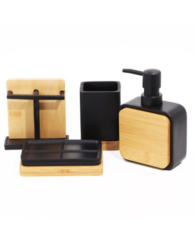 Ensemble De Salle De Bain 4 Pièces En Bamboo