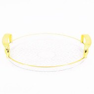 Plateau à servir rond  en plexi 25cm