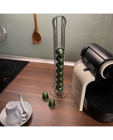 Support à Capsules Pour 20 Pads Nespresso - FACKELMANN Support à Capsules Pour 20 Pads Nespresso - FACKELMANN