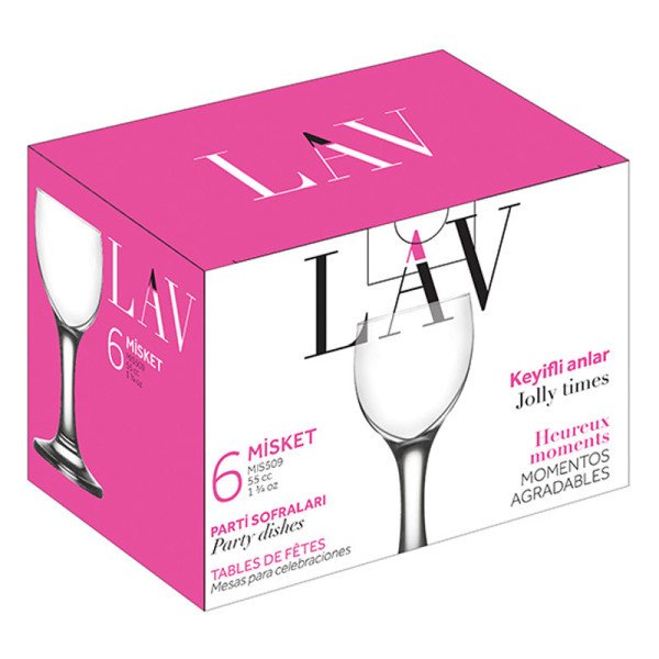 Lot de 6 Verres à pied 55ml Misket - LAV