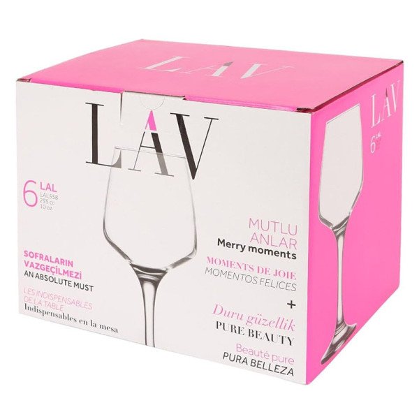 Lot de 6 Verres à pied 295ml Lal - LAV