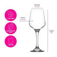 Lot de 6 Verres à pied 330ml Ella - LAV Lot de 6 Verres à pied 330ml Ella - LAV