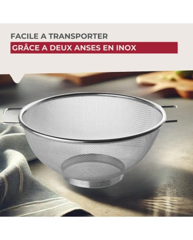 Passoire Tamis Inox 20cm avec poignée - FACKELMANN Passoire Tamis Inox 20cm avec poignée - FACKELMANN