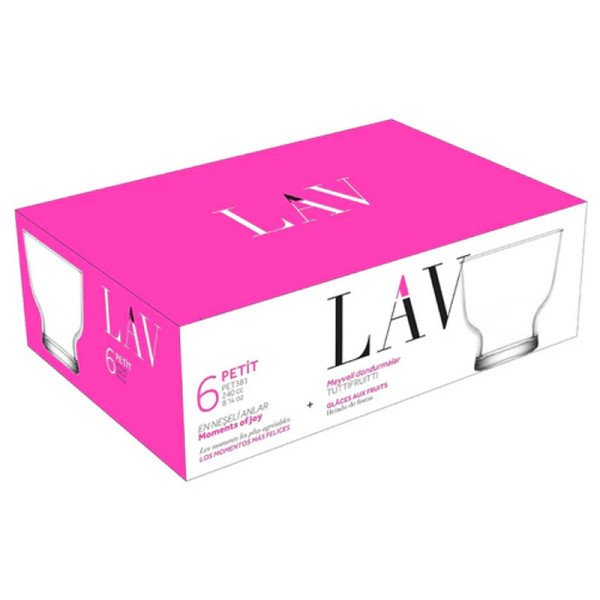 Lot de 6 Coupes à glace 240ml Petit - LAV