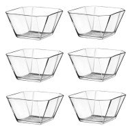 Lot de 6 Bols Carré en Verre 300ml Karen - LAV