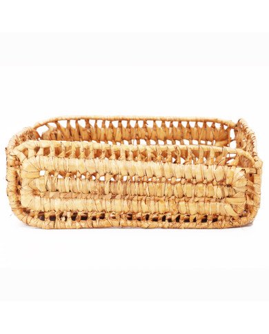 Corbeille à Pain Rectangulaire en Paille Tissé 25 x 11cm