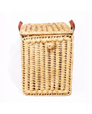 Panier à Linge Rectangulaire 43 x 33 cm En Paille tissé