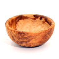Bol en Bois d’Olivier Ø 14cm - Artisanat Tunisien Authentique