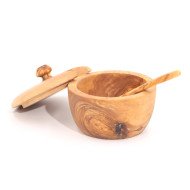 Boite à Sucre en Bois d’Olivier - Artisanat Tunisien Authentique