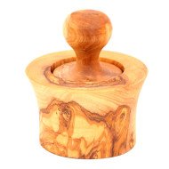 Pilon à Ail en Bois d’Olivier T2 - Artisanat Tunisien Authentique