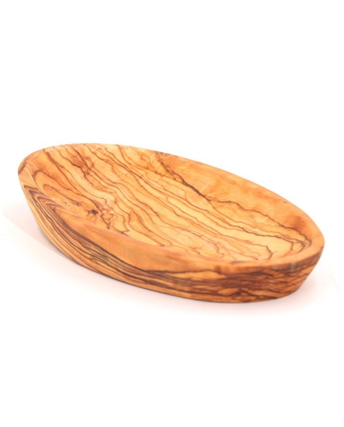 Ravier Ovale en Bois d’Olivier T3 - Artisanat Tunisien Authentique