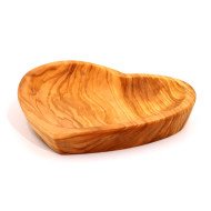 Ravier Cœur en Bois d’Olivier - Artisanat Tunisien Authentique