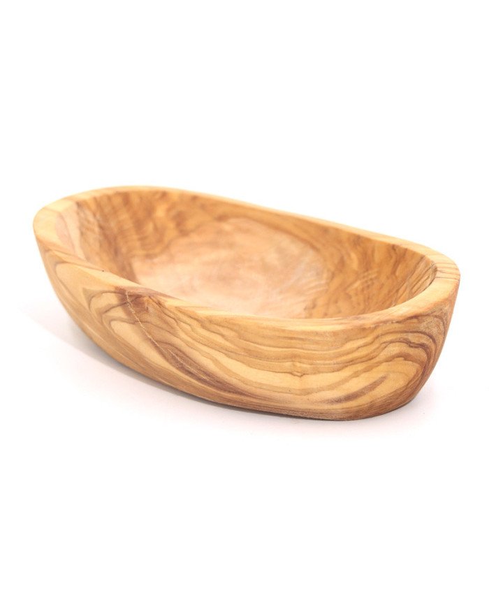 Ravier Ovale en Bois d’Olivier T2 - Artisanat Tunisien Authentique
