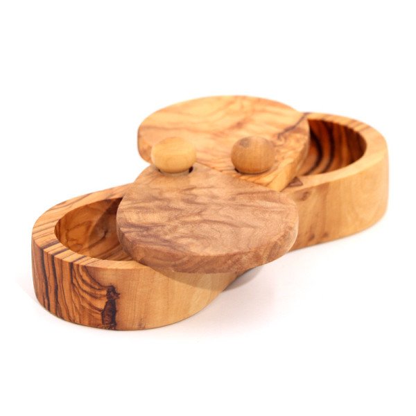 Salière en Bois d’Olivier - Artisanat Tunisien Authentique Salière en Bois d’Olivier - Artisanat Tunisien Authentique
