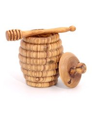 Boite à Miel en Bois d’Olivier T2 - Artisanat Tunisien Authentique