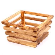 Corbeille à Pain en Bois d’Olivier T1 - Artisanat Tunisien Authentique