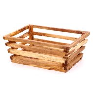 Corbeille à Pain en Bois d’Olivier T2 - Artisanat Tunisien Authentique