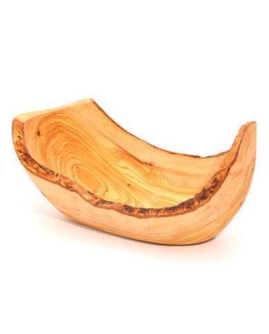 Ravier en Bois d’Olivier 30cm - Artisanat Tunisien Authentique