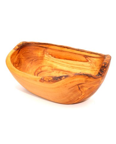 Ravier en Bois d’Olivier 25cm - Artisanat Tunisien Authentique