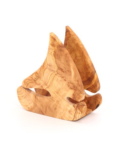 Porte Serviettes Bateau en Bois d’Olivier - Artisanat Tunisien Authentique Porte Serviettes Bateau en Bois d’Olivier - Artisanat Tunisien Authentique