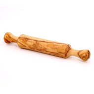 Rouleau à Pâtisserie en Bois d’Olivier 30cm - Artisanat Tunisien Authentique