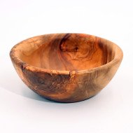 Bol en Bois d’Olivier Ø 17cm - Artisanat Tunisien Authentique