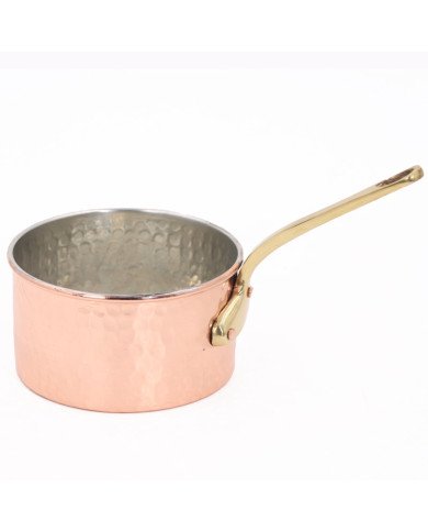 Casserole en Cuivre avec Manche en Laiton Ø 12cm - Artisanale et Élégante Casserole en Cuivre avec Manche en Laiton Ø 12cm - Artisanale et Élégante