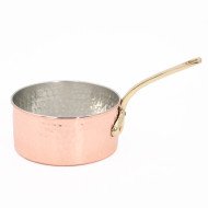 Casserole en Cuivre avec Manche en Laiton Ø 14cm - Artisanale et Élégante