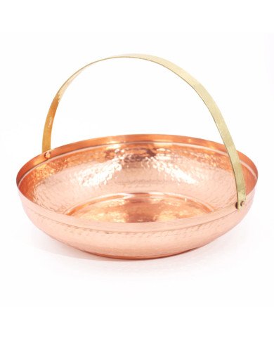 Corbeille à Pain en Cuivre Martelé Ø 28cm - Artisanale et Élégante Corbeille à Pain en Cuivre Martelé Ø 28cm - Artisanale et Élégante