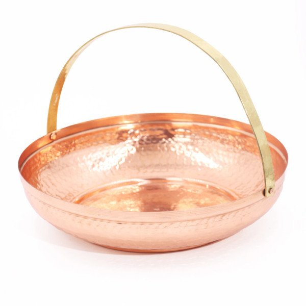 Corbeille à Pain en Cuivre Martelé Ø 28cm - Artisanale et Élégante