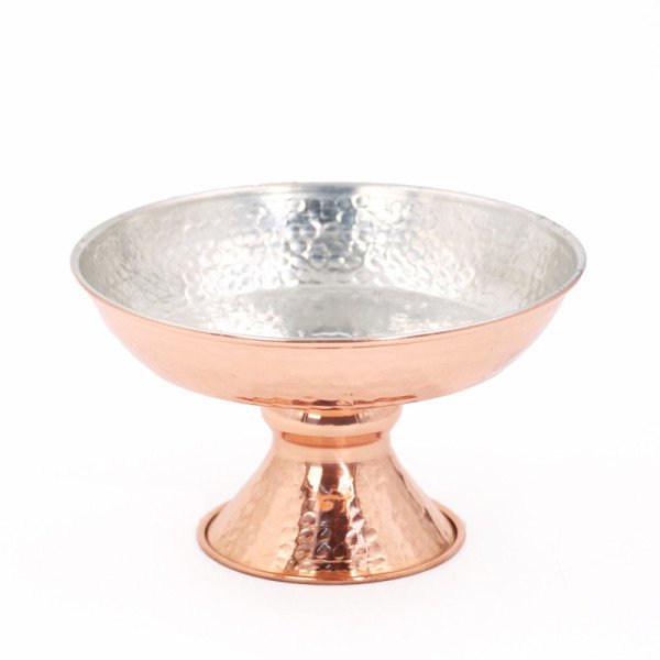 Panier à Fruits en Cuivre Martelé Ø 18cm - Artisanale et Élégante