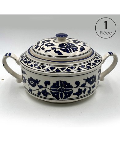 Service à soupe en céramique artisanale bleu et blanc 11pcs Service à soupe en céramique artisanale bleu et blanc 11pcs